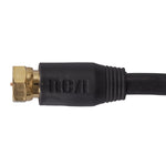 1.8 m / 6' RG6 Indoor and Outdoor Coaxial Cable - with Connector, Black