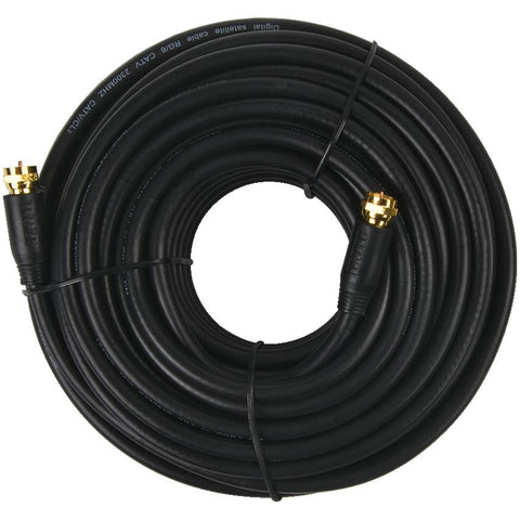 15.2M/50' RG6 Black Indoor/Outdoor Coax Cable, with Connector