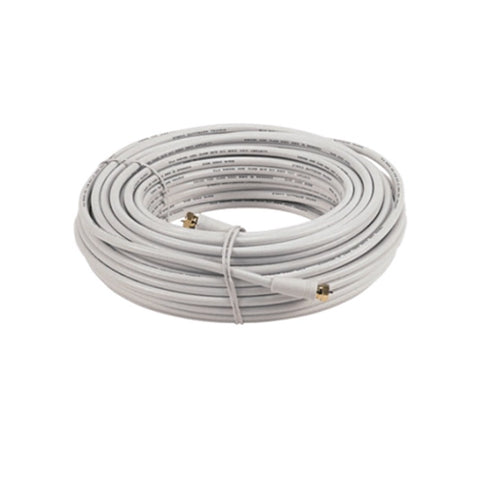 15.2M/50' RG6 White Indoor/Outdoor Coax Cable