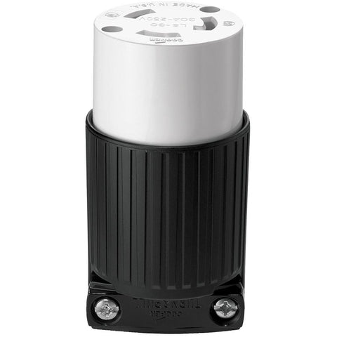 EATON L630C Arrow Hart Safety Grip Grounded Polarized Twist Lock Electrical Connector, 250 Vac, White