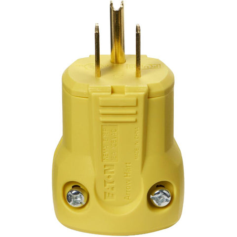 Eaton AH5965Y 15-Amp 125-Volt Heavy Duty Grade Quick Grip Plug, Yellow
