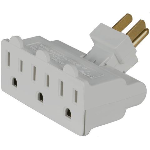 EATON Wiring 1192W-SP 15-Amp 2-Pole 3-Wire 125-Volt Swivel Three Outlet Tap, White