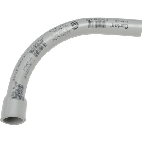 Schedule 40 PVC 90 Bell End Conduit Elbow - 1/2"