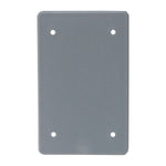 Grey 1-Gang Blank Wall Cover