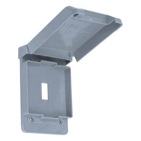 Grey Weatherproof Single Switch Cover