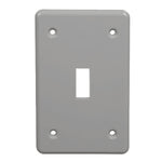 Grey PVC 1 Toggle Switch Plate