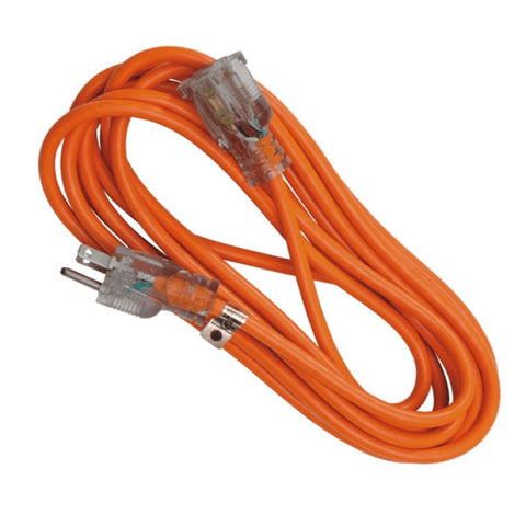 SJTW Indoor Lighted Extension Cord - Orange, 5 m