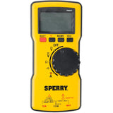 Sperry Instruments Digital Thin Multimeter, Autoranging 600V AC/DC, 10A, Yellow