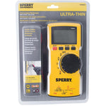 Sperry Instruments Digital Thin Multimeter, Autoranging 600V AC/DC, 10A, Yellow