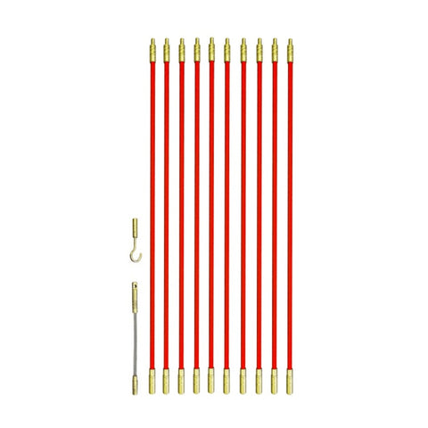 12 Piece 10m Cable Rod Set