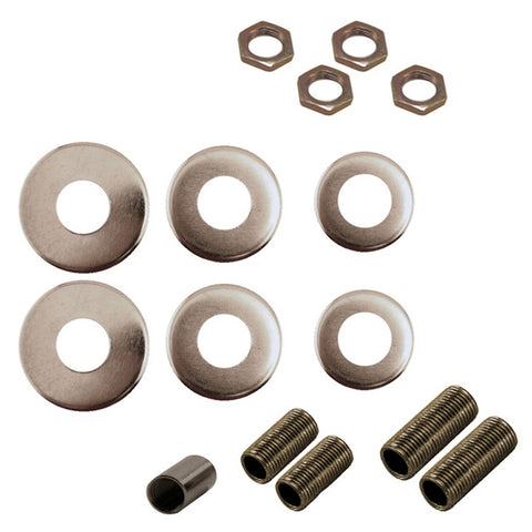 15 Piece Nickel All Purpose Lamp Parts Kit