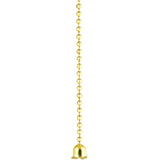 1' #6 Brass Ball Chain with Bell