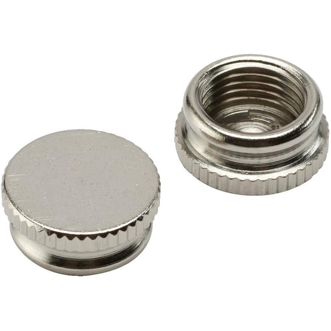 2 Pack 1/8" IPS Chrome Threaded Rosette Caps