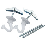 2 Pack 1-1/2" White Ceiling Hooks