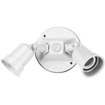 White Weatherproof Outdoor Metal Double Lamp Holder