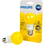 Philips 463257 LED 8-Watt A19 Yellow Non-Dimmable Bulb, Bug Light