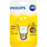 Philips 463257 LED 8-Watt A19 Yellow Non-Dimmable Bulb, Bug Light