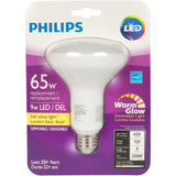 PHILIPS LED 65W BR30 Warm Glow Soft White Indoor Flood Bulb(2700K-2200K)