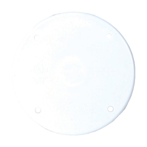 White Round Blank Receptacle Cover