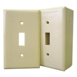 10 Pack Ivory Plastic 1-Toggle Switch Plates
