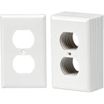 10 Pack White Plastic 1-Gang Duplex Receptacle Plates