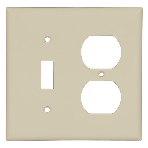 Ivory 1-Toggle/1-Duplex Switch/Receptacle Plate