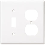 White 1-Toggle/1-Duplex Switch/Receptacle Plate