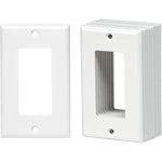 10 Pack White Plastic 1-Gang Decorator Wall Plates