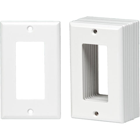 10 Pack White Plastic 1-Gang Decorator Wall Plates