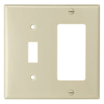 Ivory 1-Toggle/1-Decorator Switch/Receptacle Plate