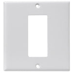 White Decora GFI Receptacle Plate Conversion Kit