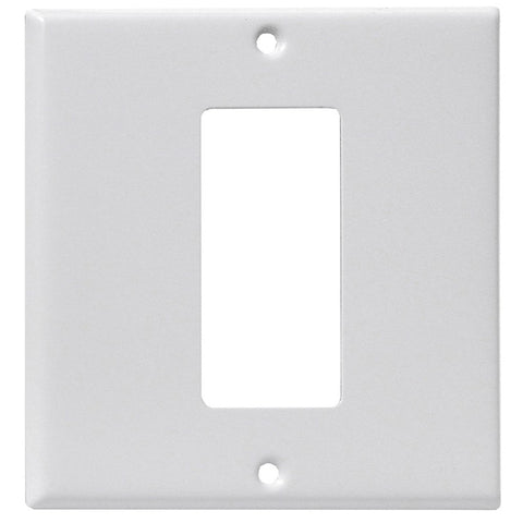 White Decora GFI Receptacle Plate Conversion Kit