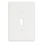 Jumbo White Plastic 1-Toggle Wall Plate