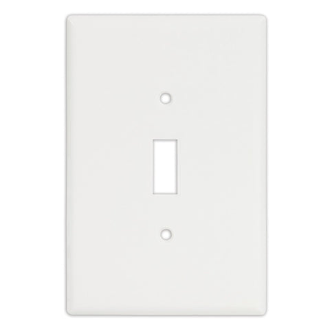 Jumbo White Plastic 1-Toggle Wall Plate