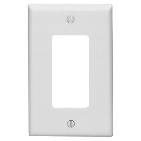 Large White Plastic 1-Gang Decoratora Wall Plate