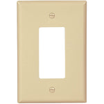 Large Ivory Plastic 1-Gang Decora Wall Plate