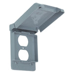 Grey Vertical Weatherproof Duplex Receptacle Cover