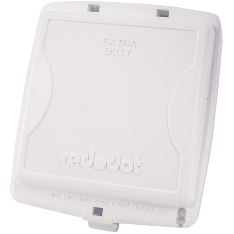 2 Gang Medium While-in-Use Extra Duty Weatherproof White Receptacle Cover