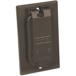 1 Gang Weatherproof GFCI Bronze Receptacle Cover