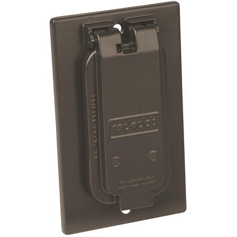 1 Gang Weatherproof GFCI Bronze Receptacle Cover