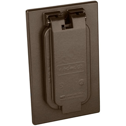 1 Gang Weatherproof Bronze Receptacle Cover