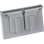 1 Gang Weatherproof Silver Receptacle Cover