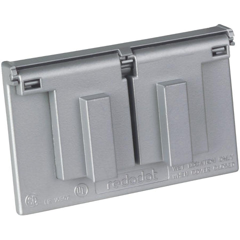 1 Gang Weatherproof Silver Receptacle Cover