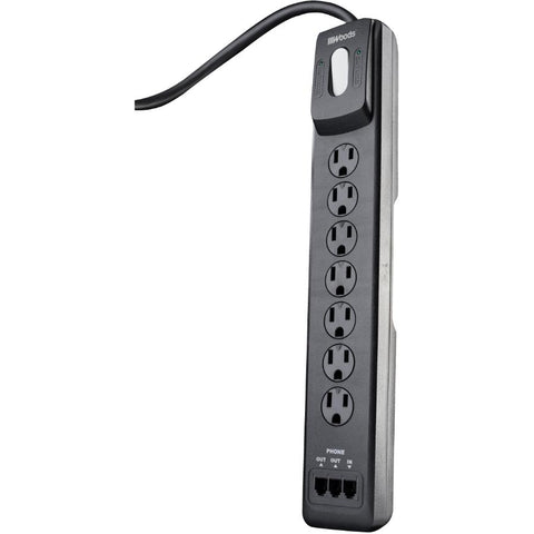 Woods 41626 4-ft 1780 Joules 7-Outlet Surge Strip with 4' Cord, Black