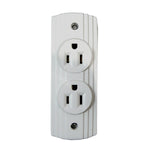 White Duplex Designer Receptacle