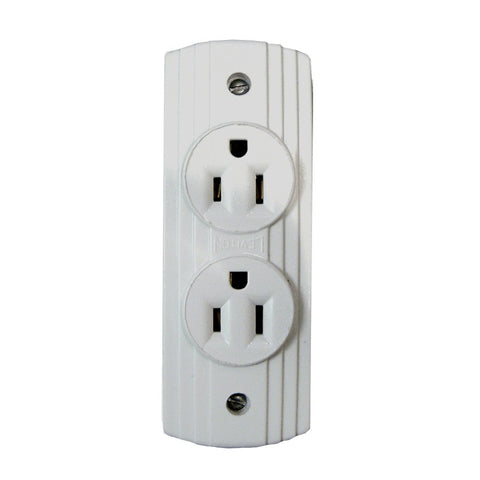 White Duplex Designer Receptacle