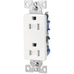 15Amp White Tamper Resistant Decorator Receptacle