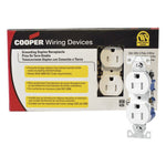 10-PACK 125 Volt 15 Amp Electrical Outlet Receptacle Plug WHITE RESIDENTIAL