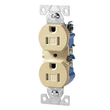 10 Pack 15 Amp Ivory Tamper Resistant Duplex Receptacles