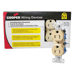 10 Pack 15 Amp Ivory Tamper Resistant Duplex Receptacles